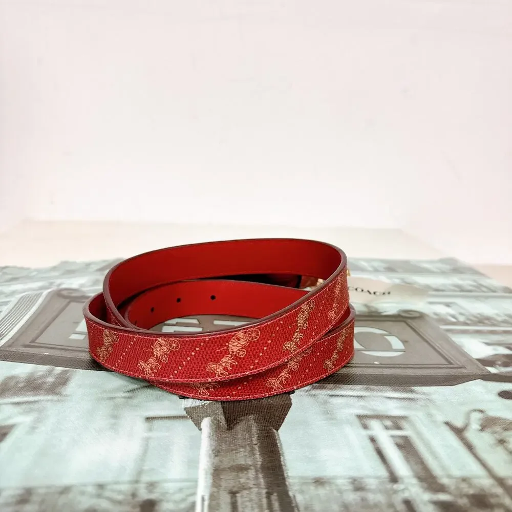 Coach C7121 Signature Buckle Belt With Horse And Carriage Print, 25 MM - Picture 6 of 9
